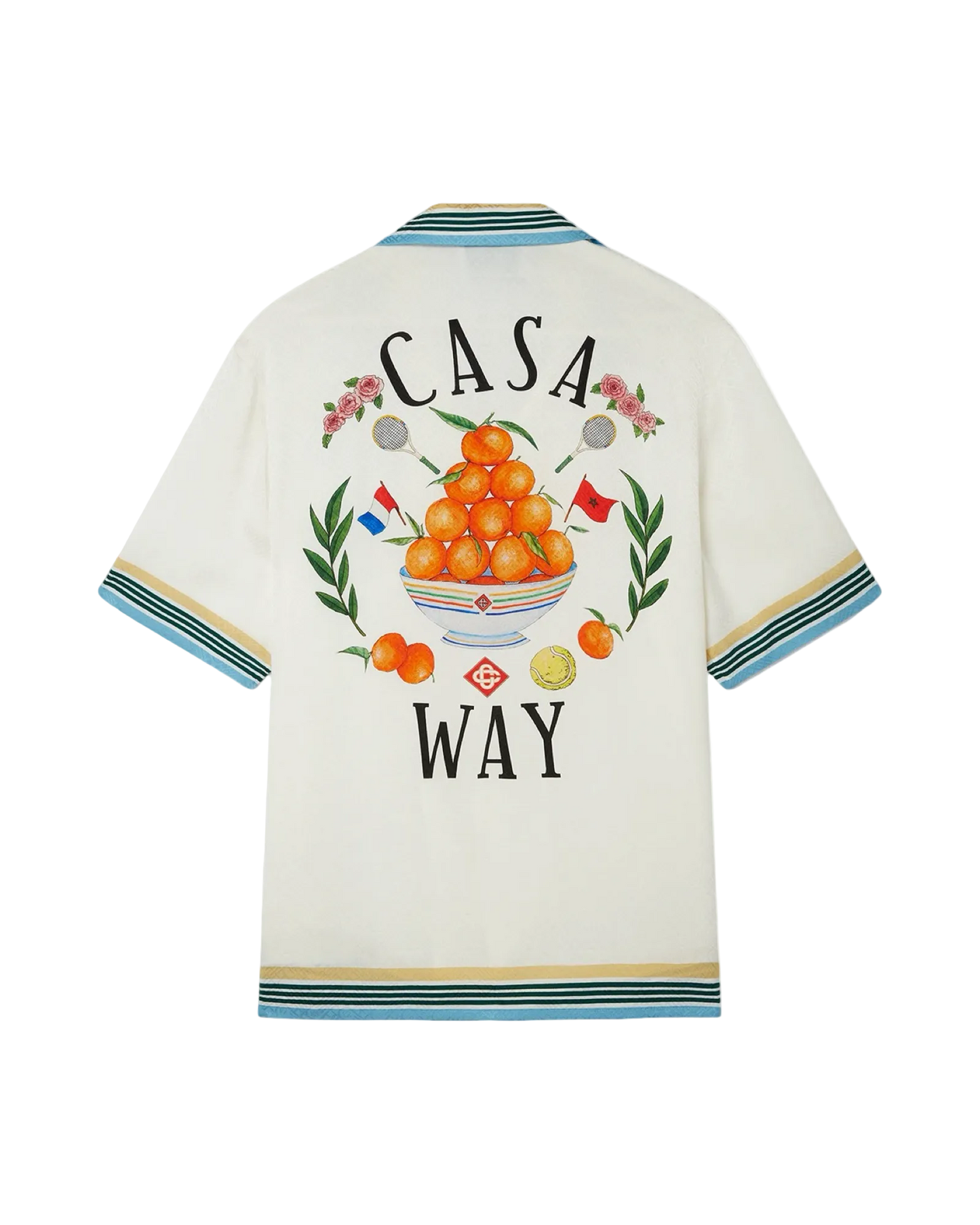 Casablanca Way Short Sleeve Silk Shirt 'Multicolour'