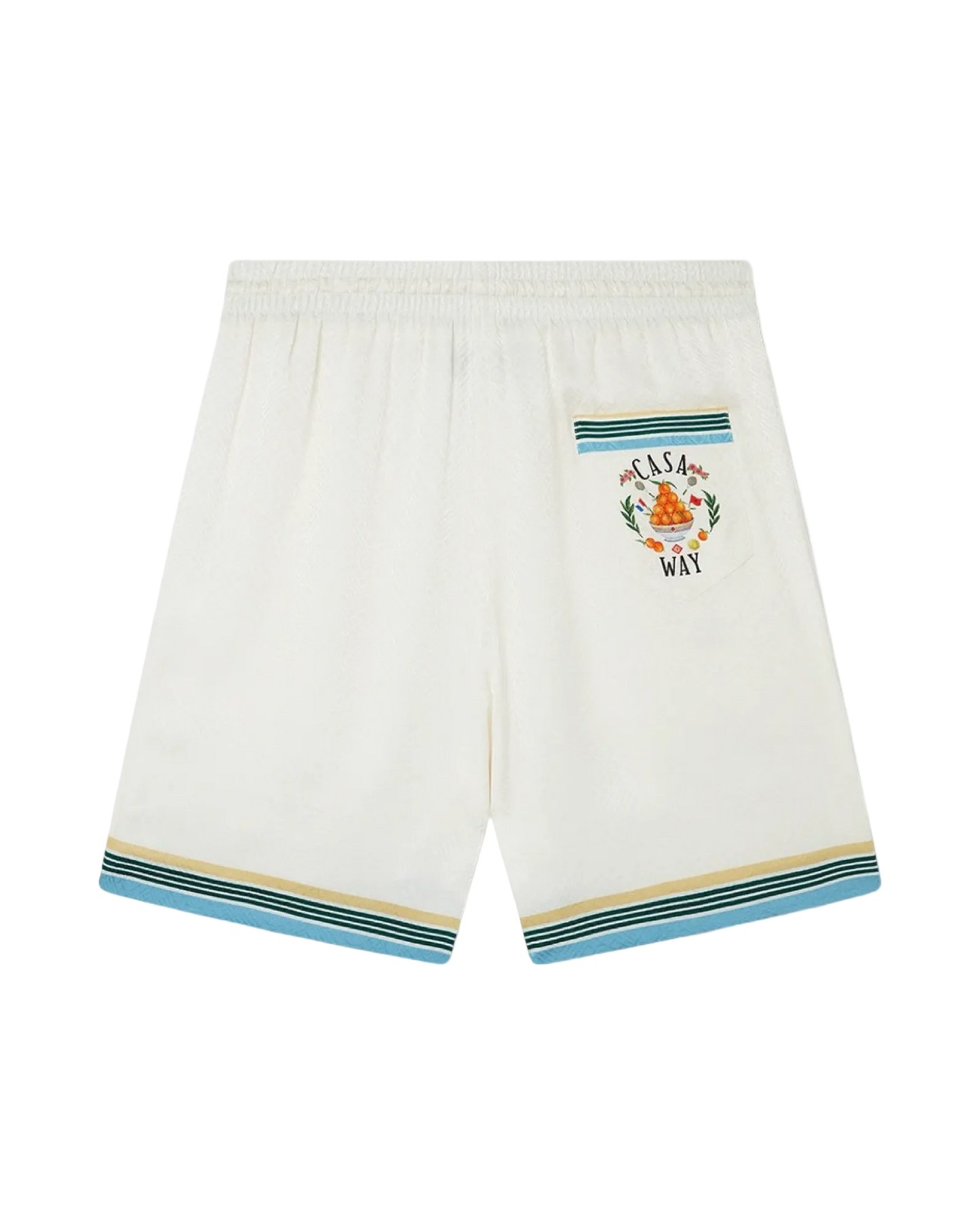 Casablanca Way Silk Shorts 'White'