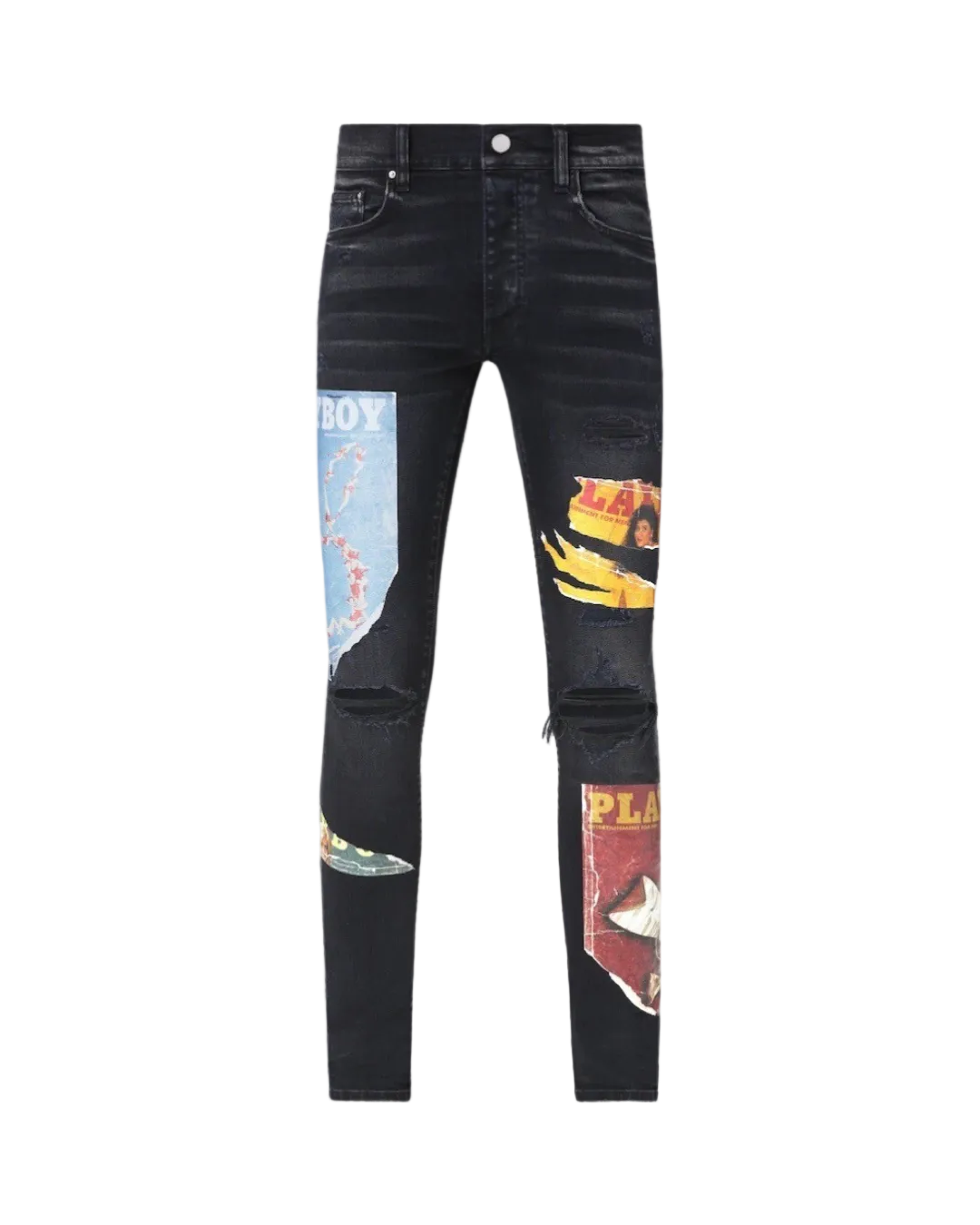 Amiri Denim Playboy Magazine Jeans Black