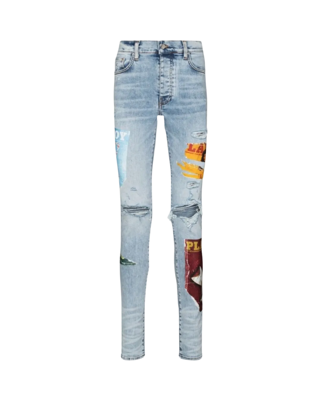 Amiri Denim Playboy Magazine Jeans Blue