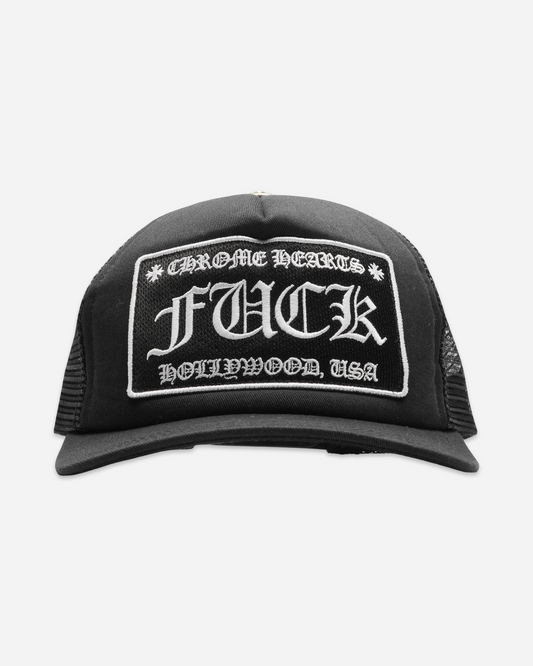 Chrome Hearts CH Hollywood Trucker Hat 'Black'