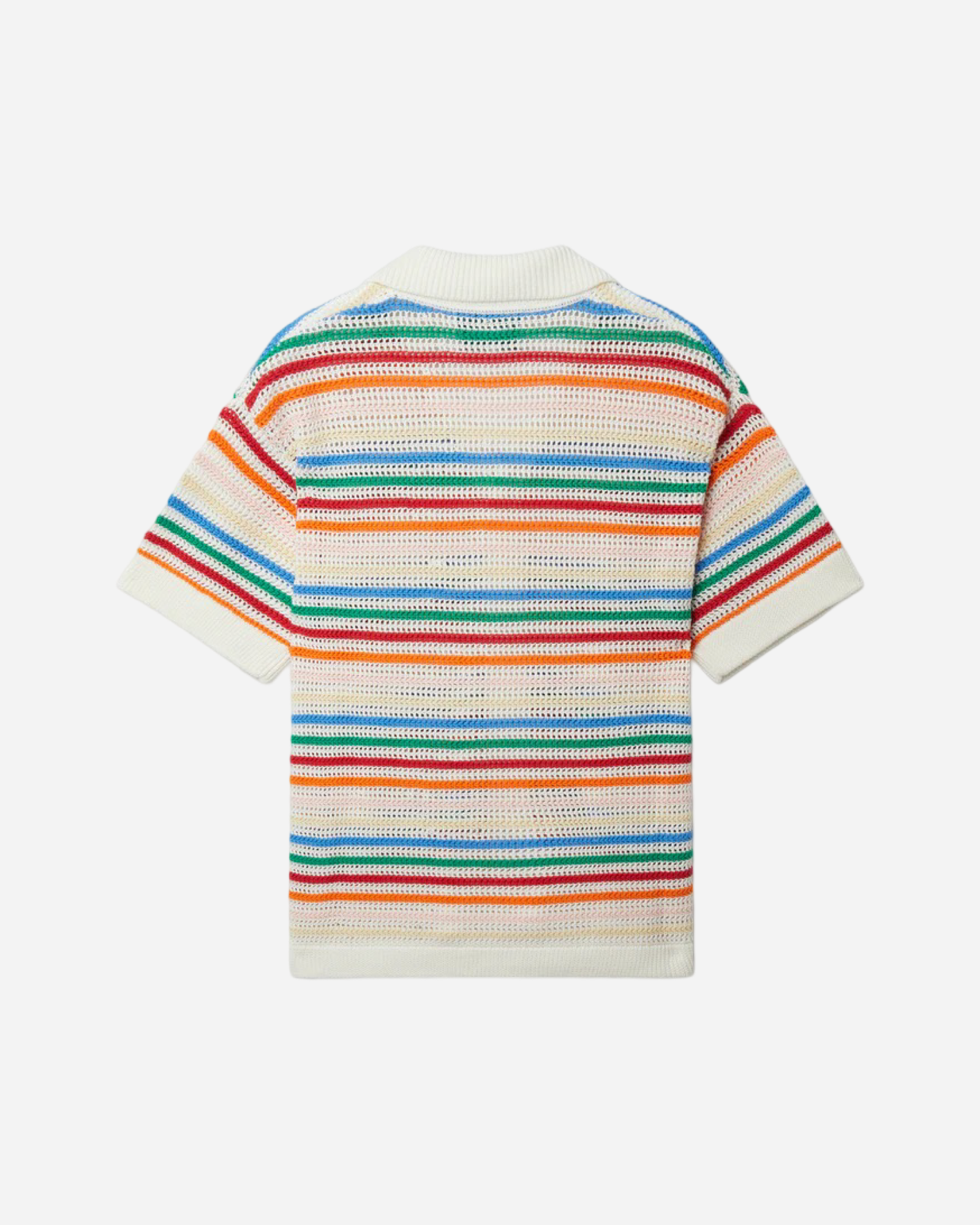 Casablanca Rainbow Striped Crochet Shirt - Creps City