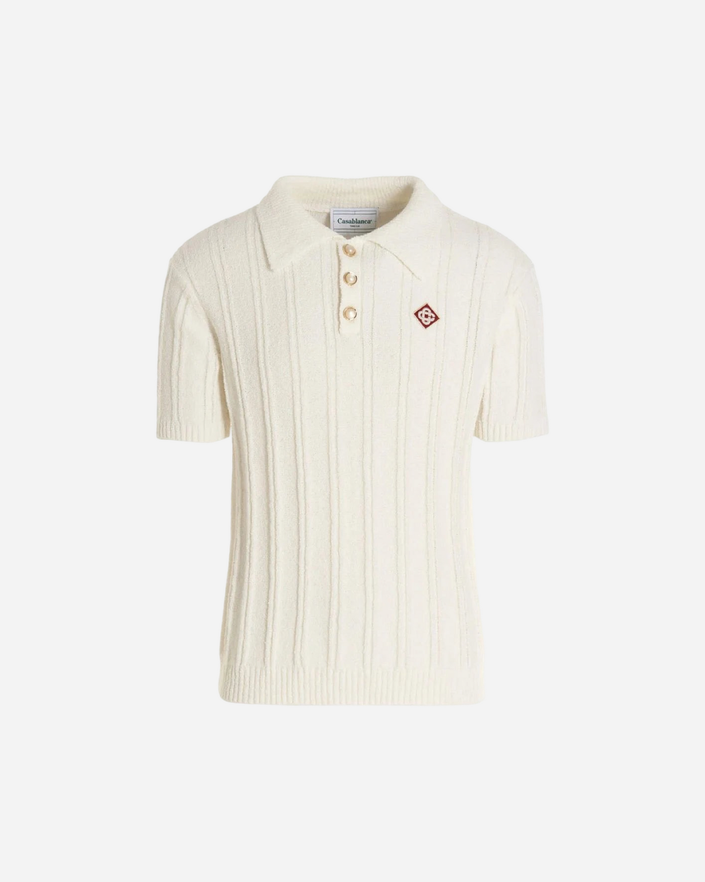 Casablanca Ribbed Bouclé Polo Shirt - Creps City