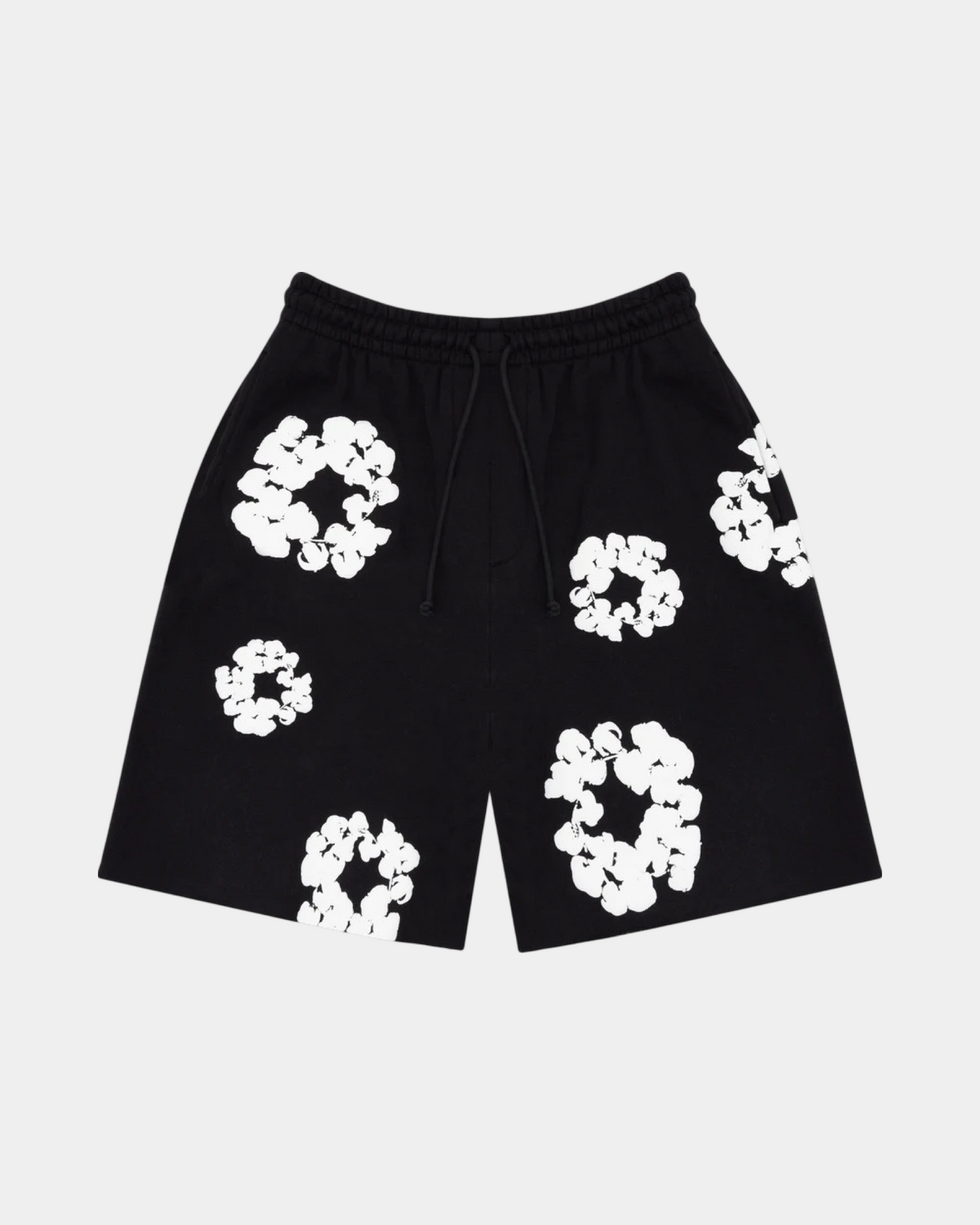 Denim Tears The Cotton Wreath Shorts 'Black' - Creps City