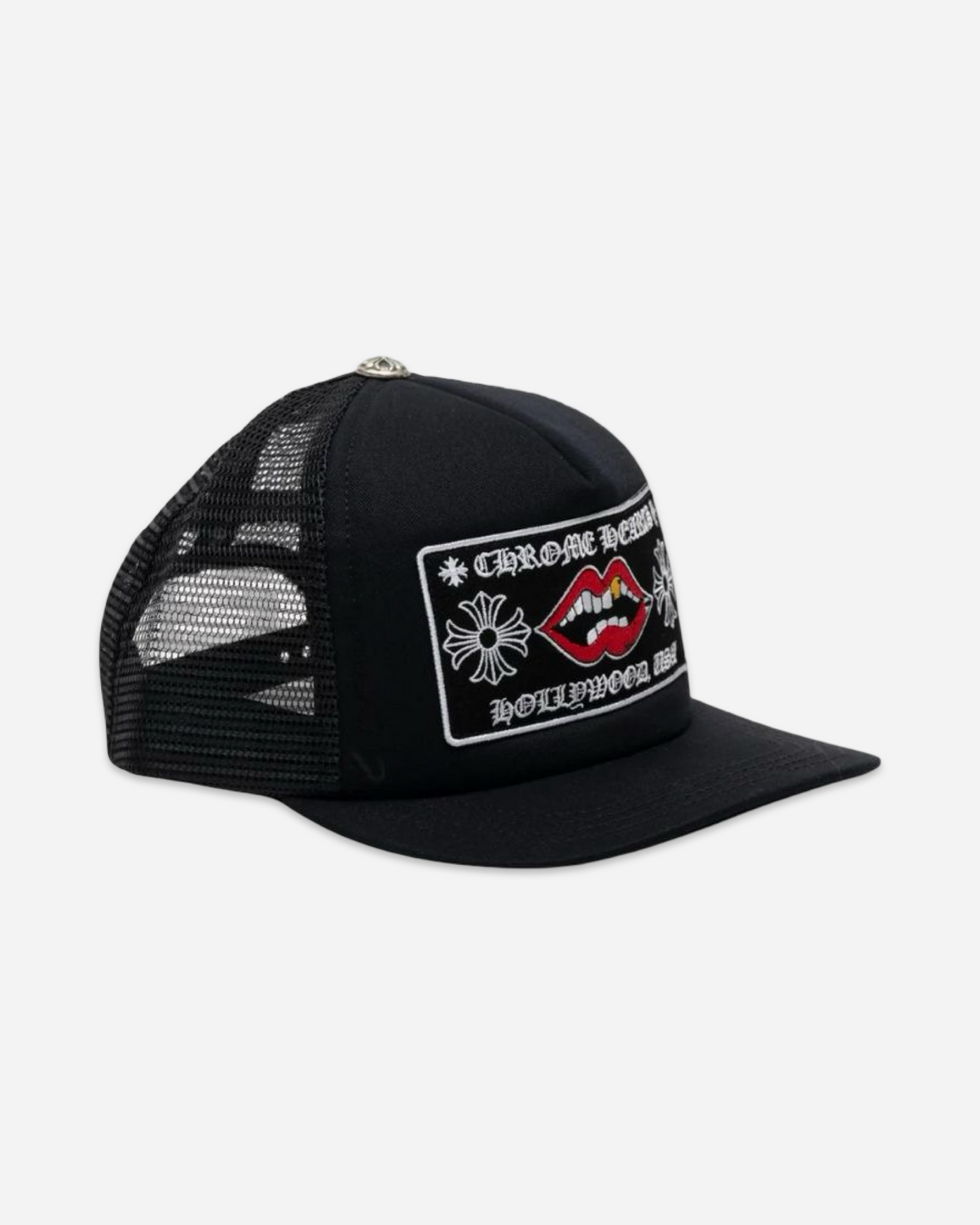 Chrome Hearts Chomper Hollywood Trucker Hat 'Black/Black'