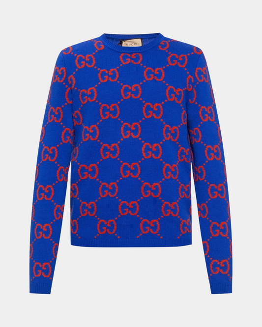 Gucci GG Cotton Jacquard Crewneck Sweater - Creps City