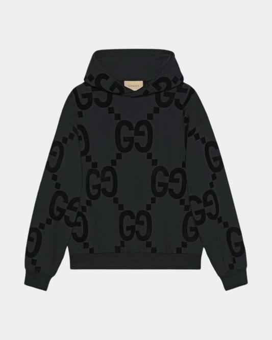 Gucci GG Flocked Print Cotton Fleece Sweatshirt - Creps City