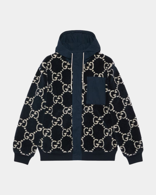 Gucci GG Fuzzy Fabric Jacquard Jacket - Creps City