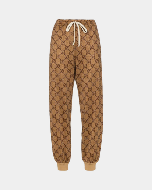 Gucci GG Intarsia Vintage Camel Track Pants - Creps City