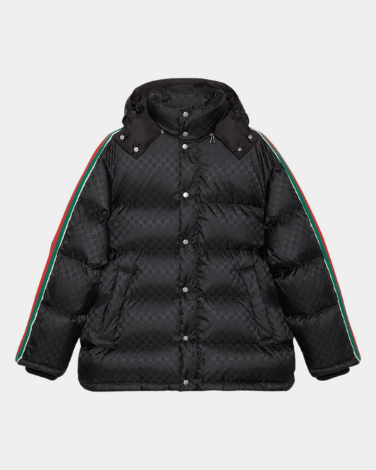 Gucci GG Nylon Jacquard Jacket With Web - Creps City