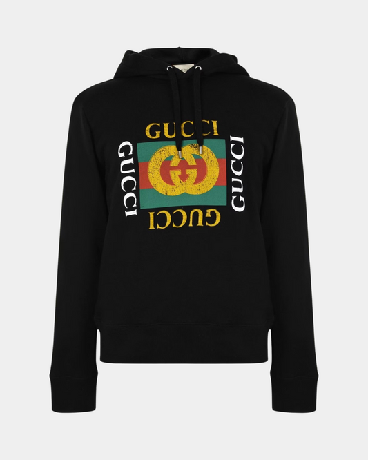 Gucci Interlocking-G Cotton Hoodie Black - Creps City
