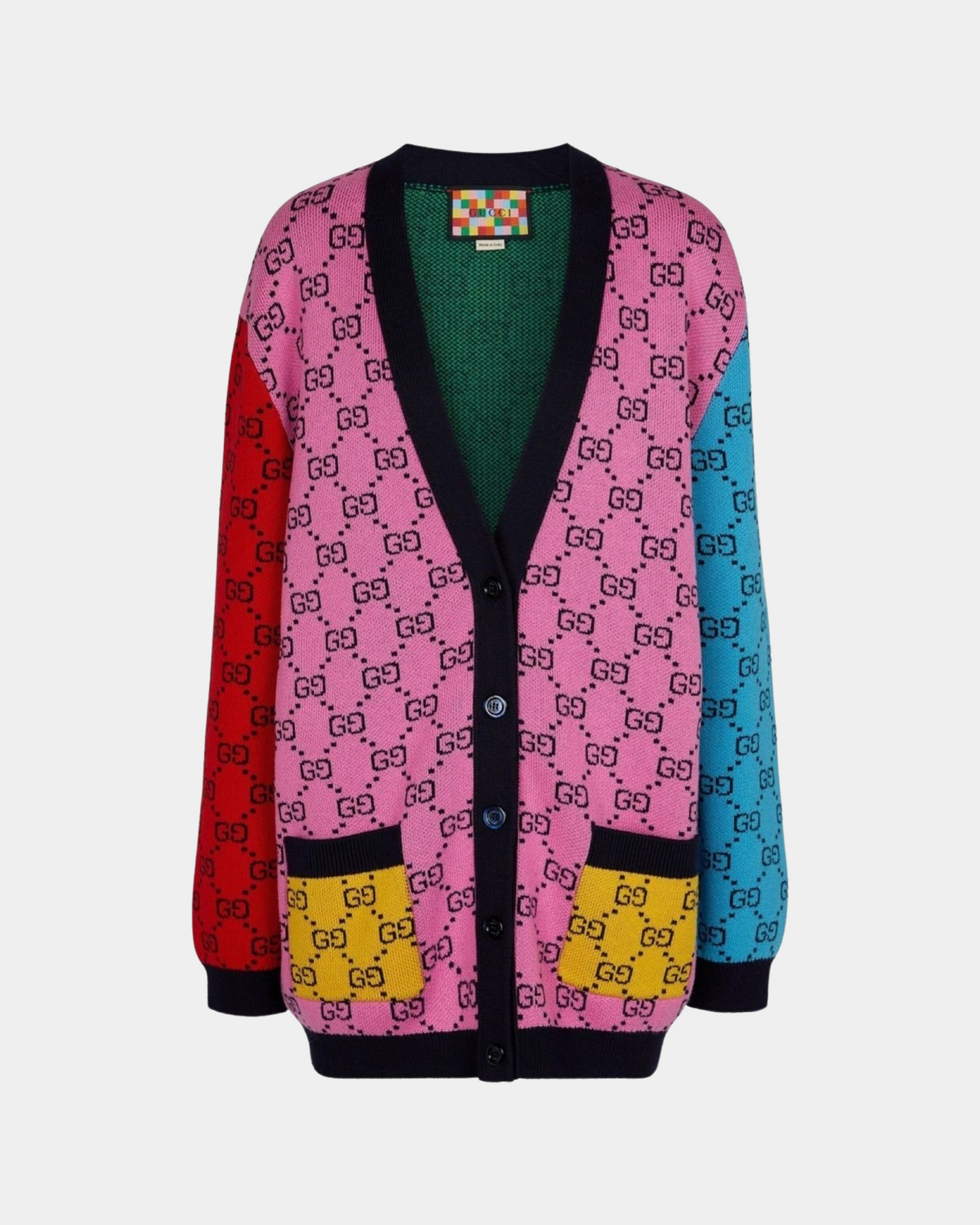Gucci Multicolor Striped Intarsia Cardigan - Creps City