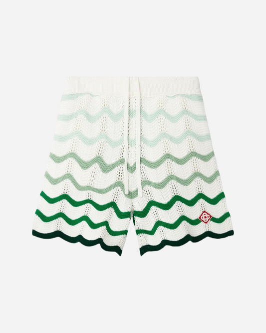 Casablanca Wavy Gradient Crochet Shorts
