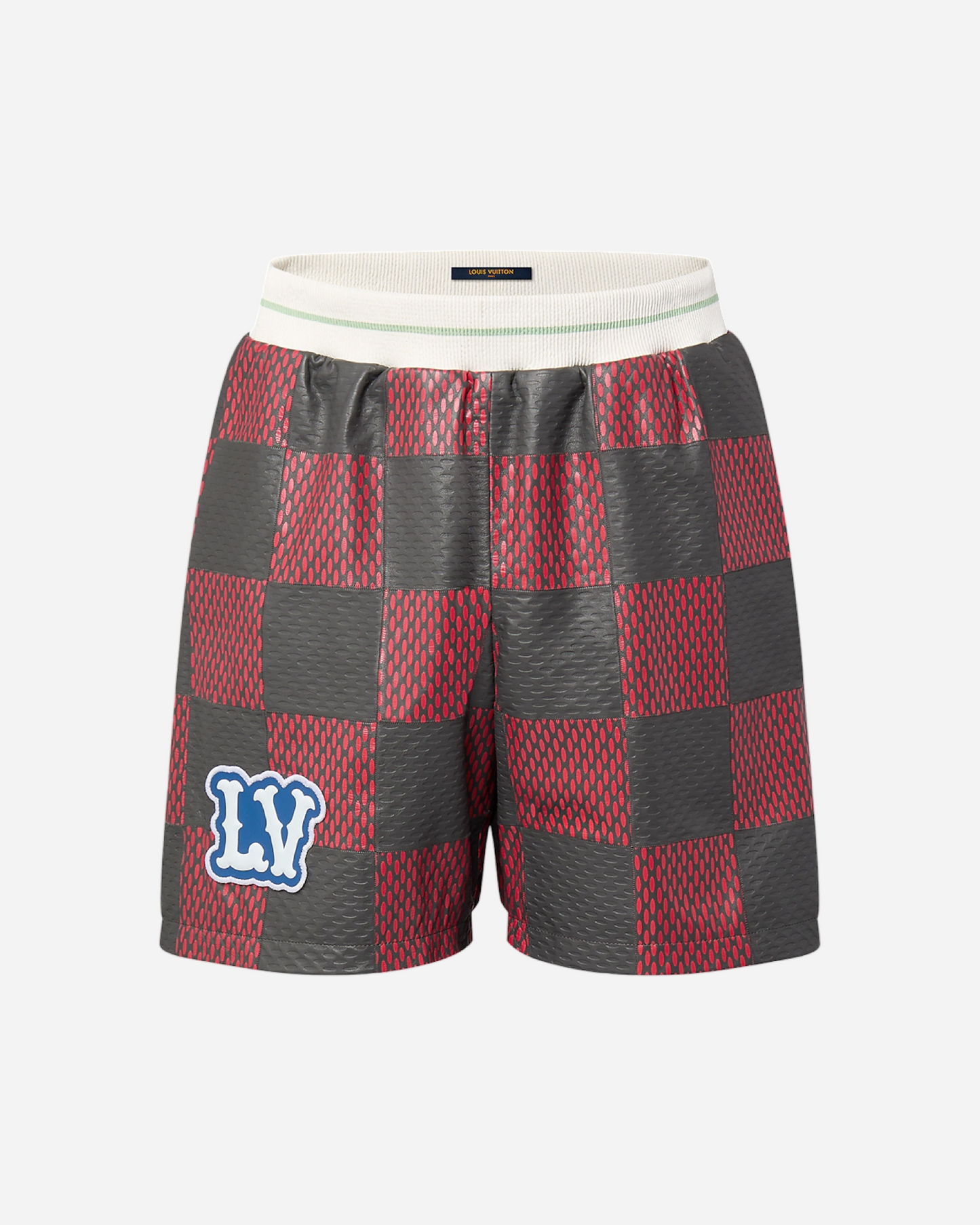 Louis Vuitton Leather Intarsia Damier Rugby Shorts
