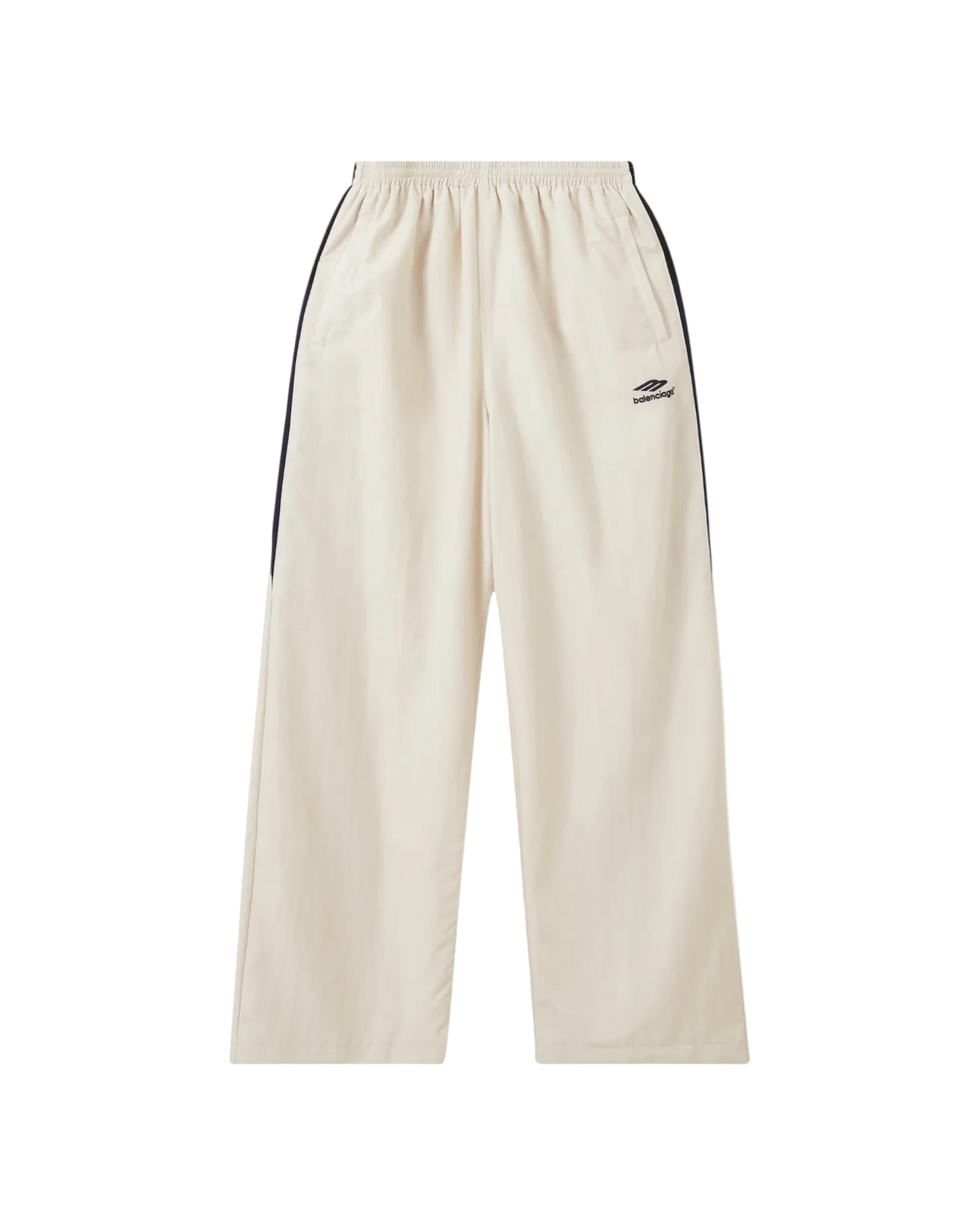 Balenciaga Oversized Logo-Embroidered Panelled Shell Track Pants 'White'