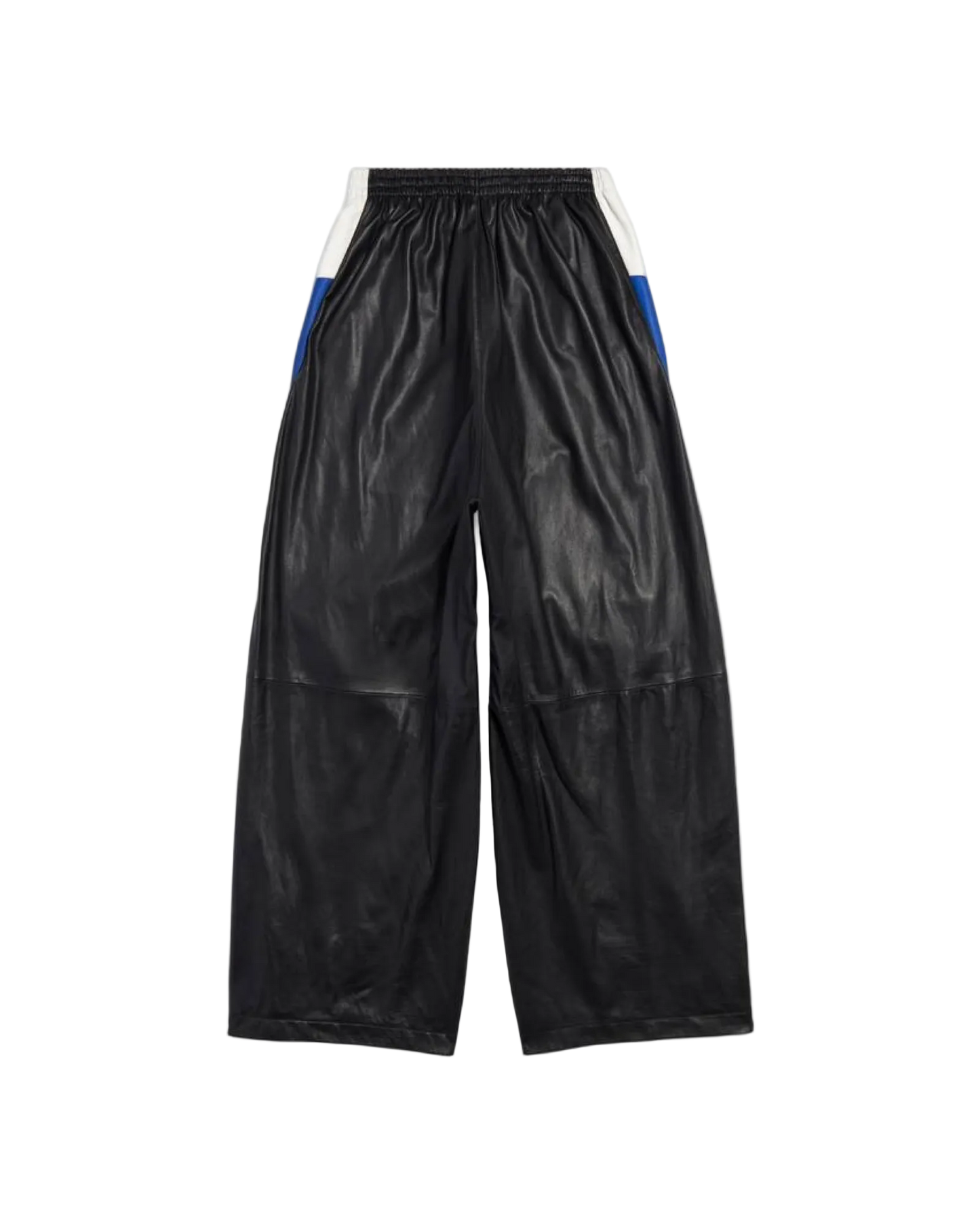 Balenciaga 3B Sports Icon Leather Track Pants 'Blue Black'