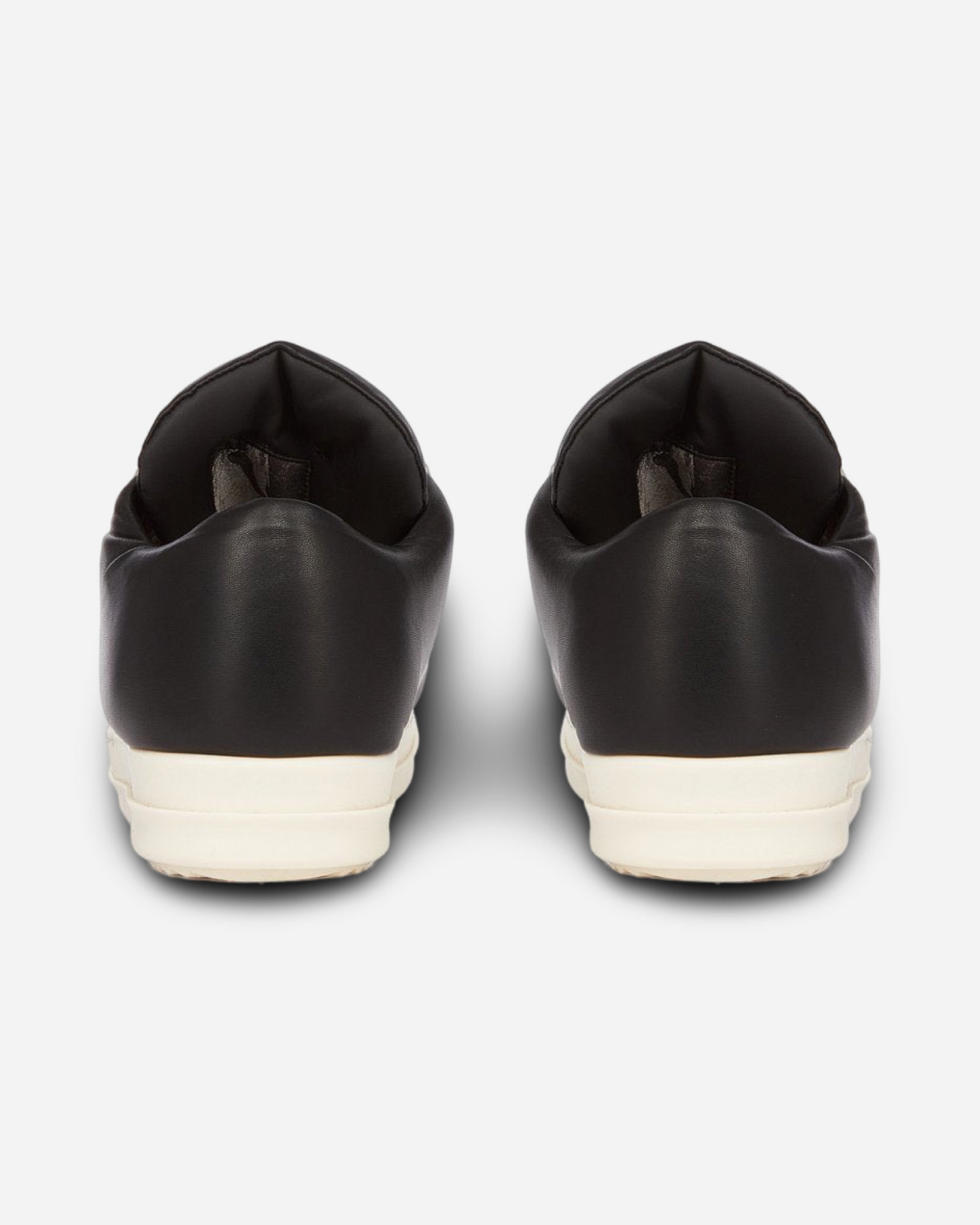 Rick Owens JumboLaced Padded Ramones Low Top Leather Sneakers 'Black/Milk'