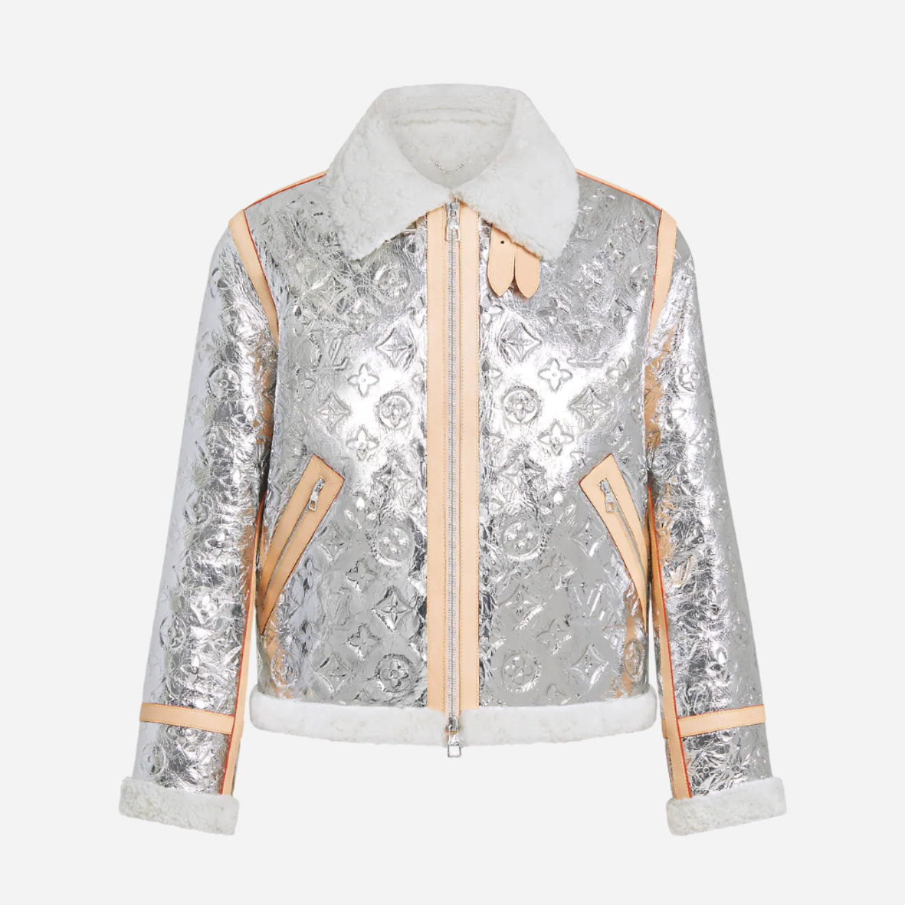 Louis Vuitton Monogram Mirror Shearling Jacket