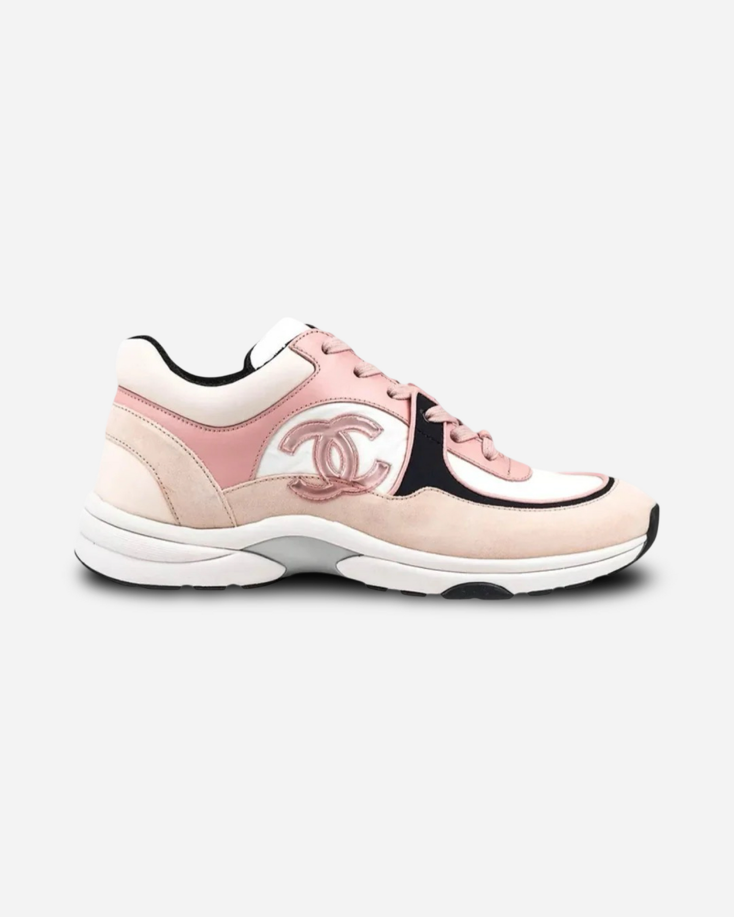 Chanel CC Logo Sneaker 'Pink Black'