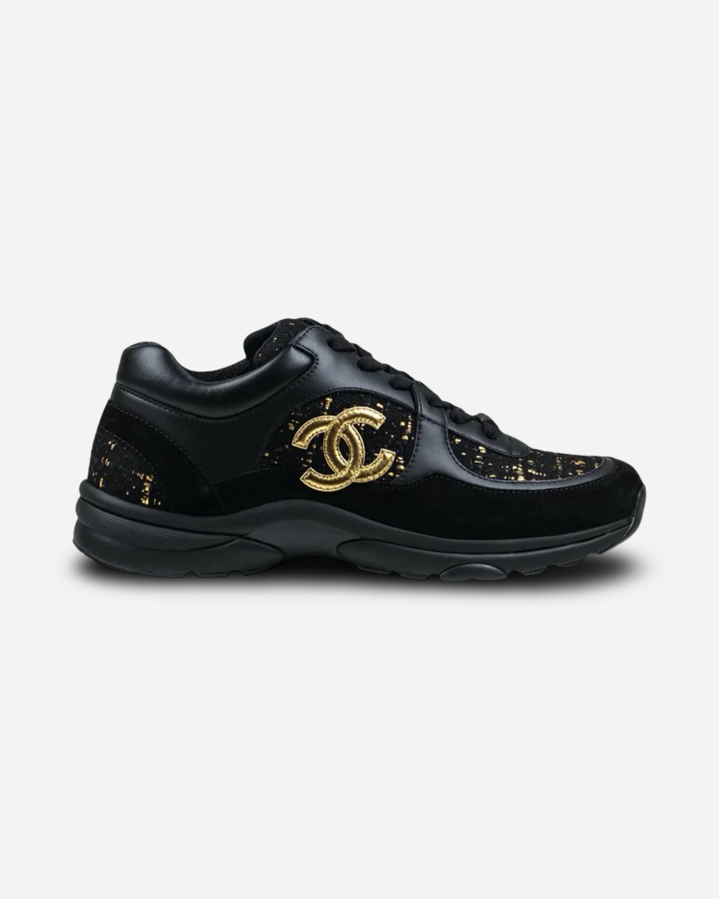 Chanel CC Logo Sneaker 'Black Gold'