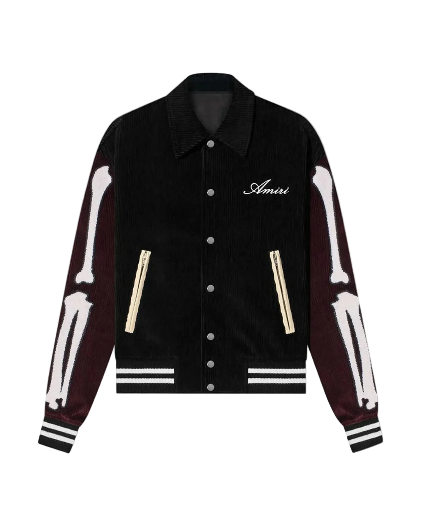 Amiri Panneld Corduroy Bones Varsity Jacket