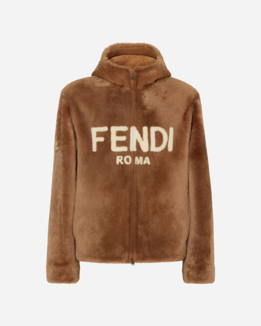 Fendi Blouson Brown Shearling Jacket