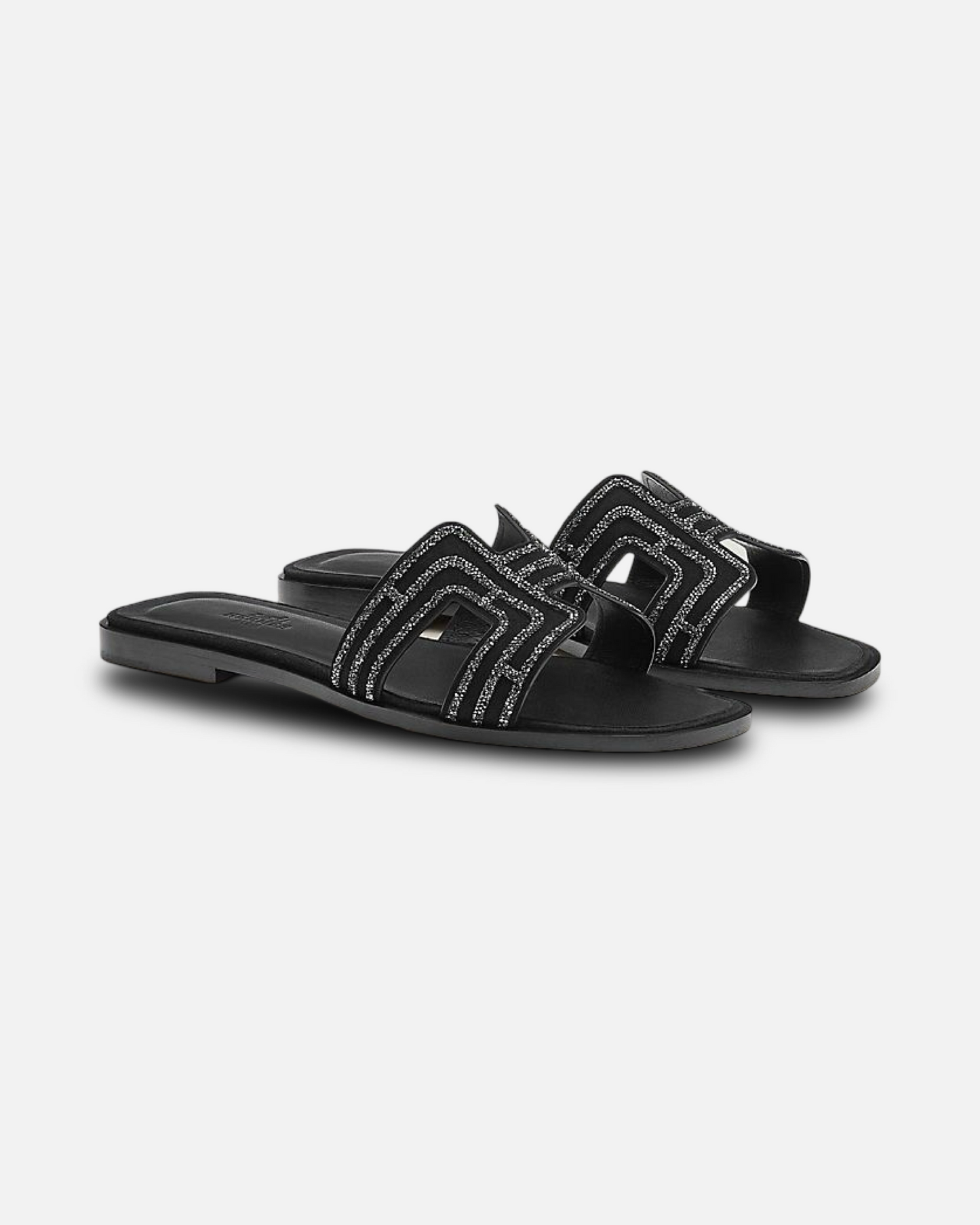 Hermès Oran Sandal ‘Noir / Argent’