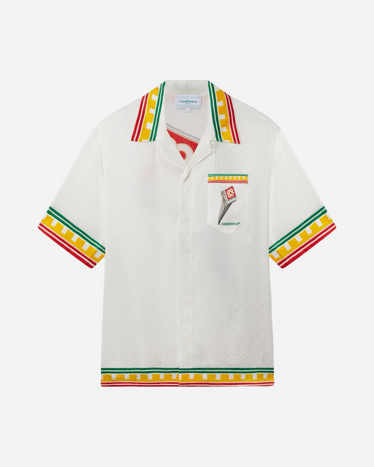 Casablanca Leaning Column Silk Shirt