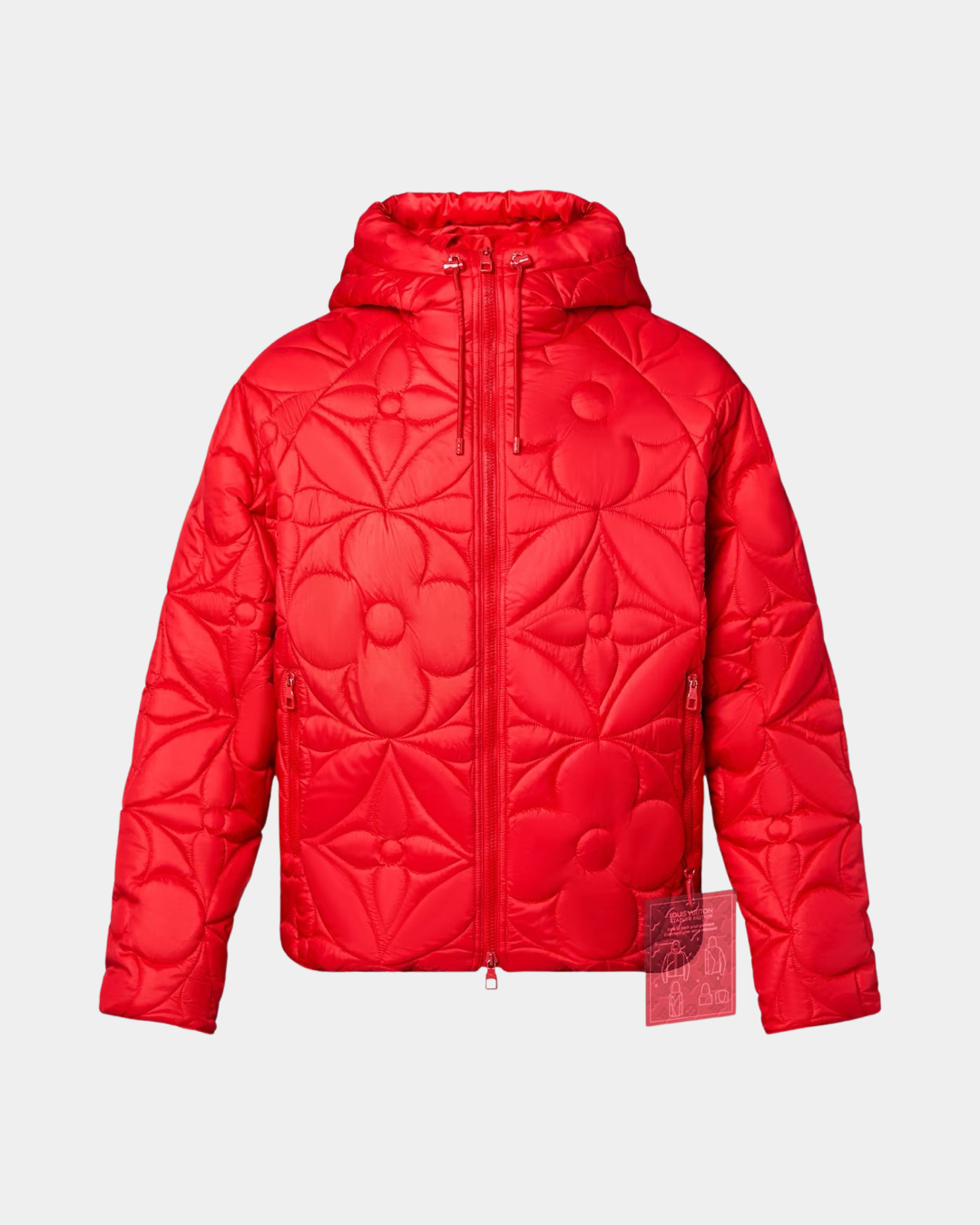 LVSE Flower Quilted Hoodie Jacket Rouge Rio - Creps City