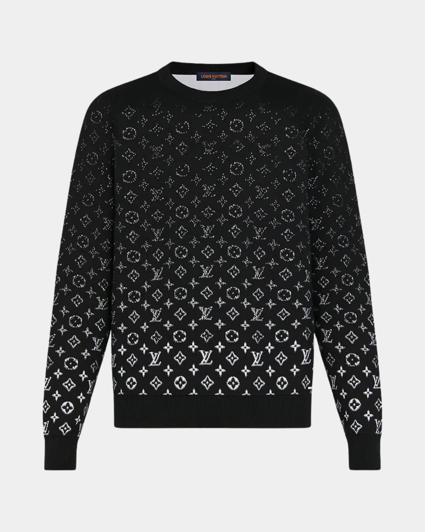 LVSE Monogram Degrade Crewneck Noir Blanc - Creps City