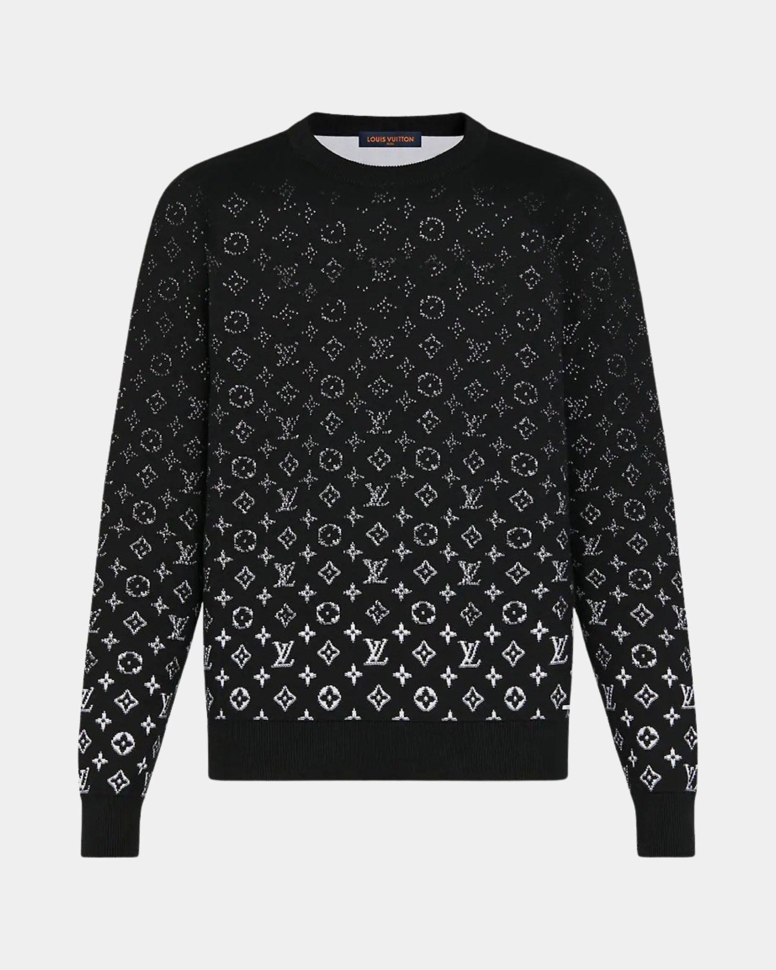 LVSE Monogram Degrade Crewneck Noir Blanc - Creps City