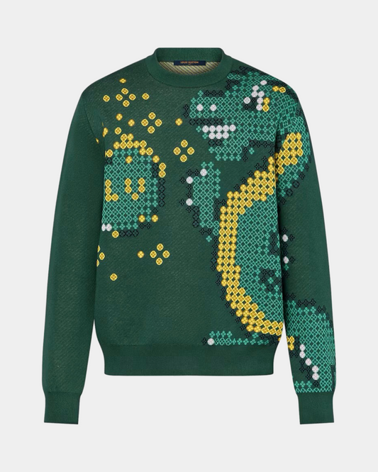 Louis Vuitton Cotton Jacquard Crewneck - Creps City