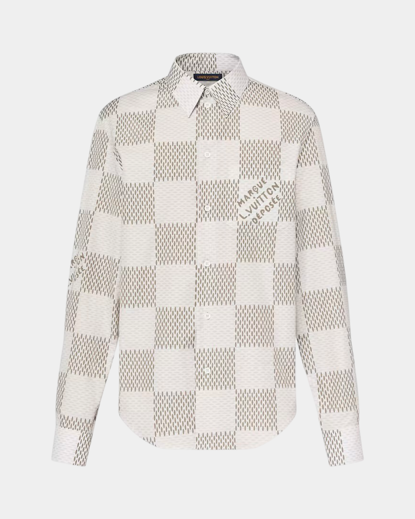 Louis Vuitton Damier Long-Sleeved Classic Cotton Shirt - Creps City