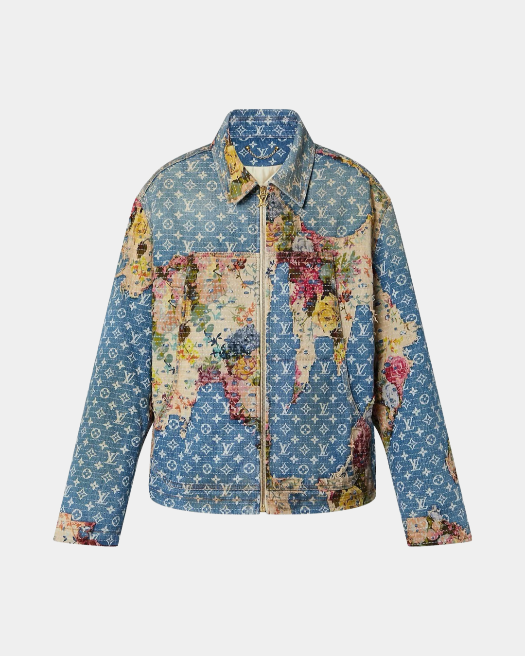 Louis Vuitton Destroyed Workwear Denim Jacket - Creps City