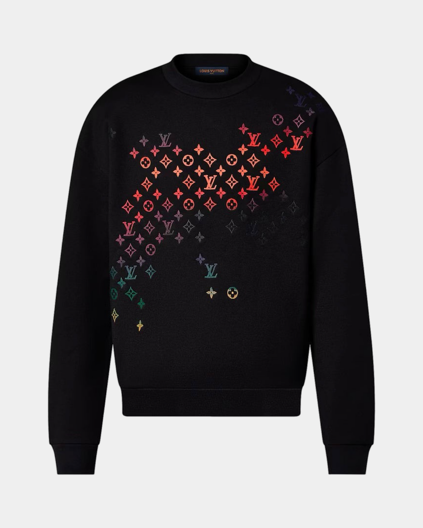 Louis Vuitton Embroidered Cotton Sweatshirt ‘Noir’ - Creps City