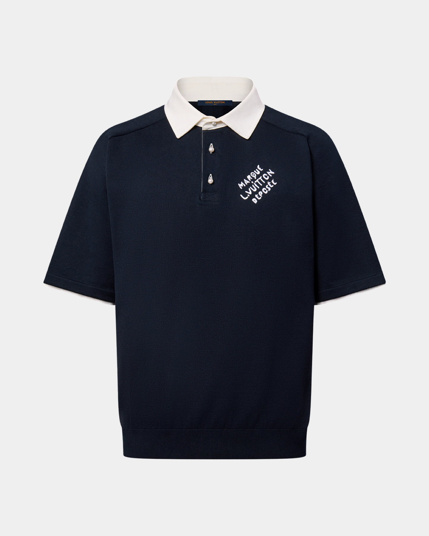 Louis Vuitton Embroidered Short-Sleeved Cotton Blend Polo Shirt - Creps City