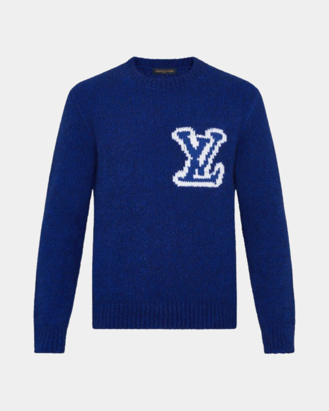 Louis Vuitton Intarsia Logo Sweater Blue Creps City