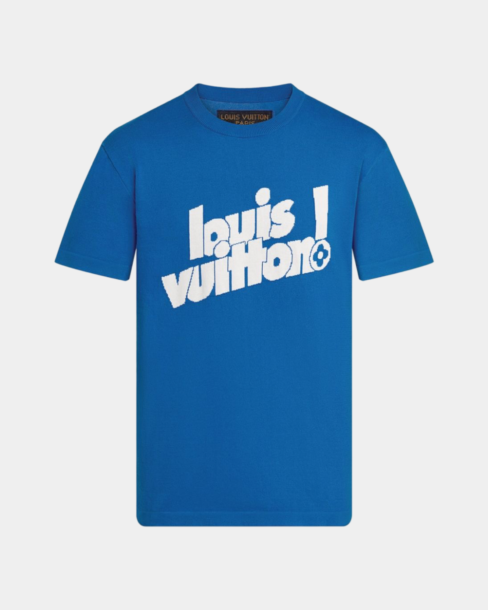 Louis Vuitton Knitted Everyday Crew Neck T Shirt Blue Creps City