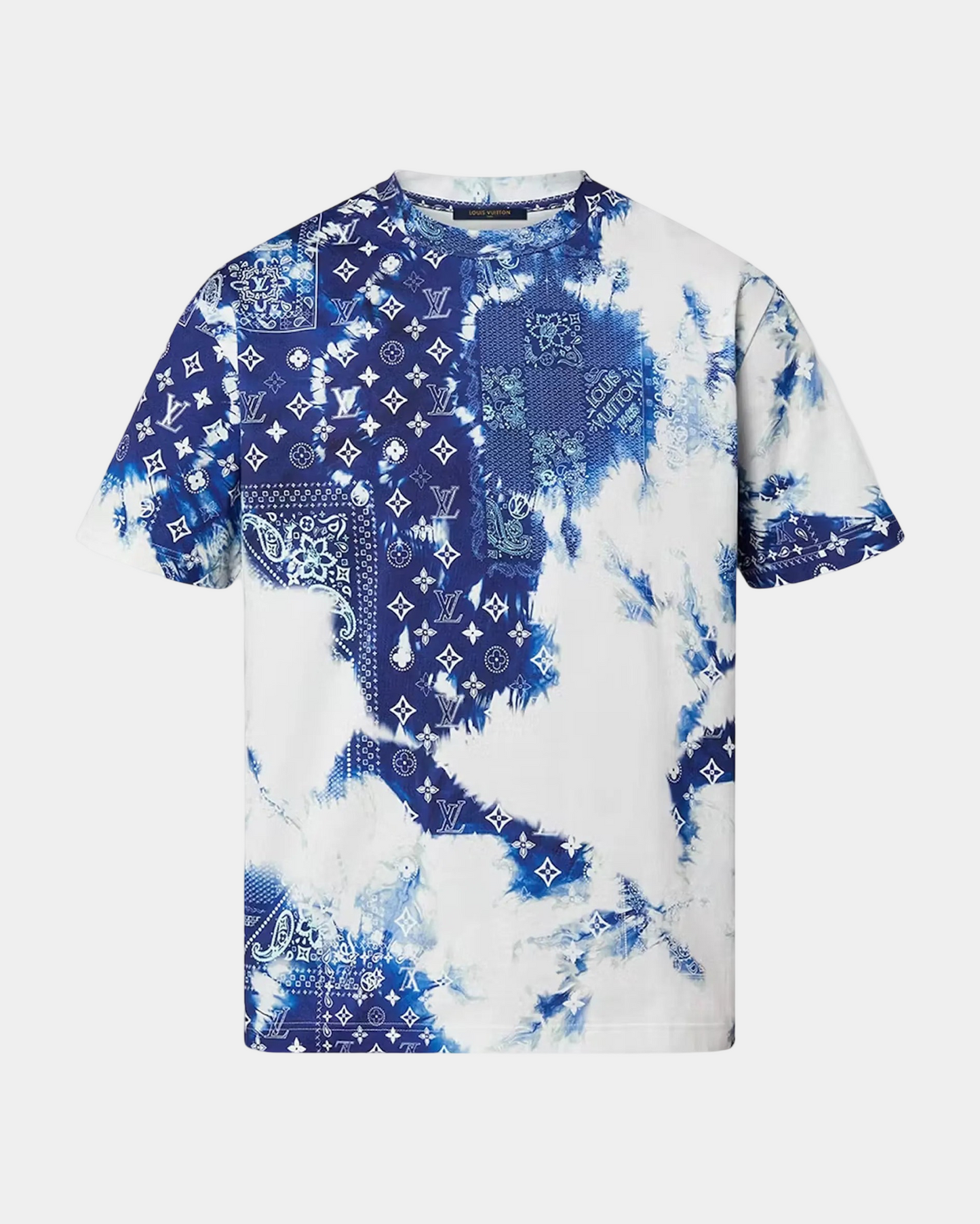 Louis Vuitton Monogram Bandana Blue T-Shirt - Creps City
