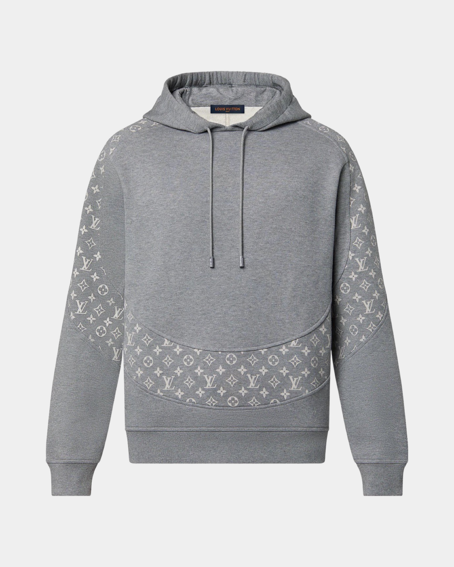 Louis Vuitton Monogram Circle Cut Hoodie Grey - Creps City