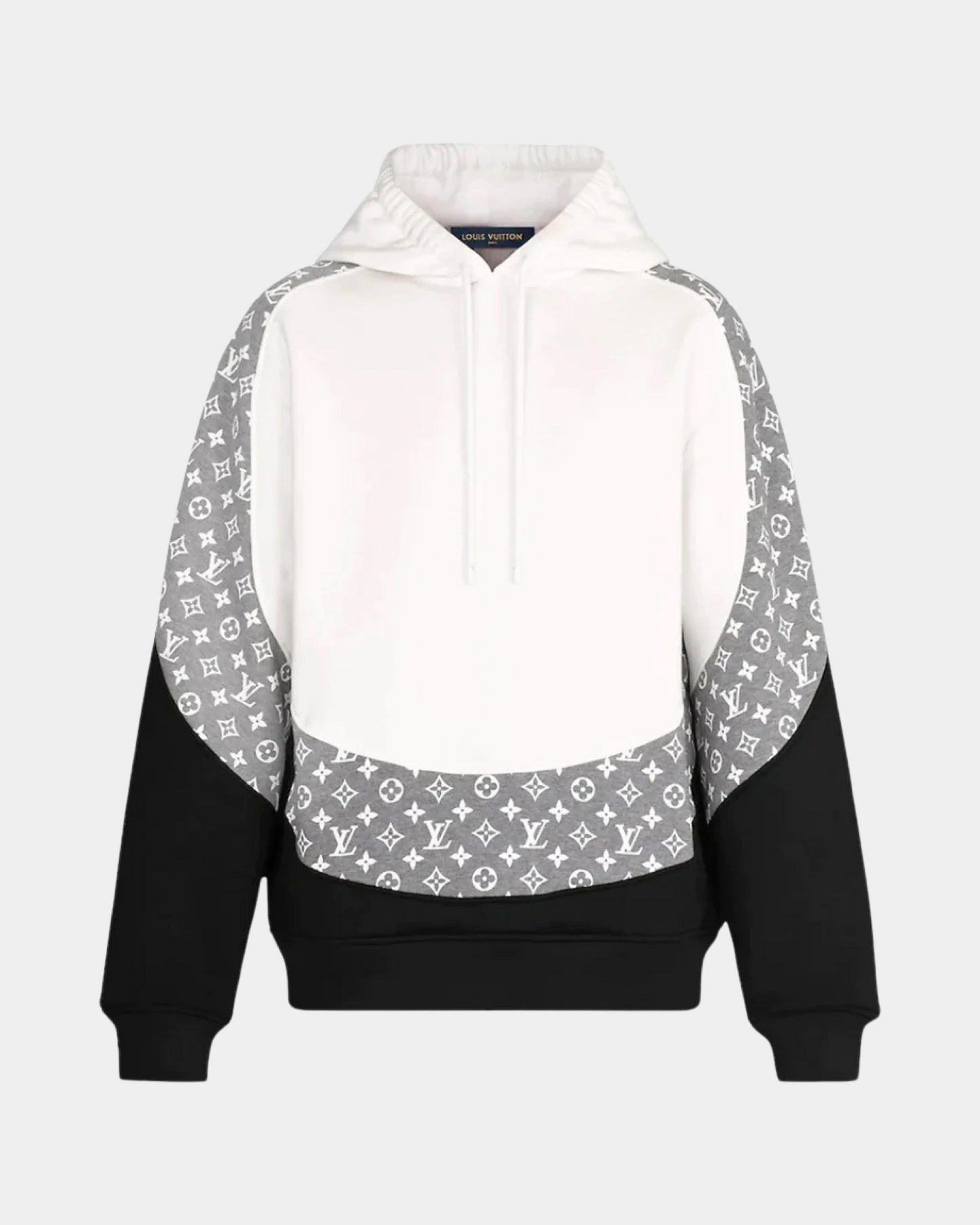 Louis Vuitton Monogram Circle Cut Hoodie White - Creps City