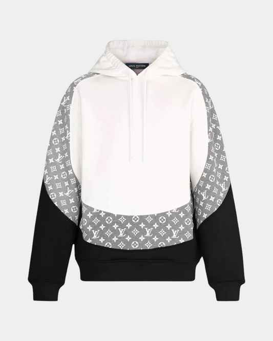 Louis Vuitton Monogram Circle Cut Hoodie White - Creps City