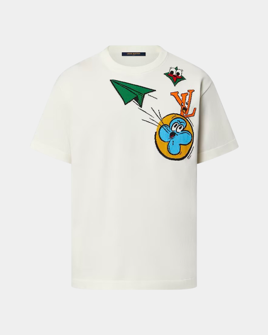 Louis Vuitton Monogram Comics Intarsia Short-Sleeved Crewneck - Creps City