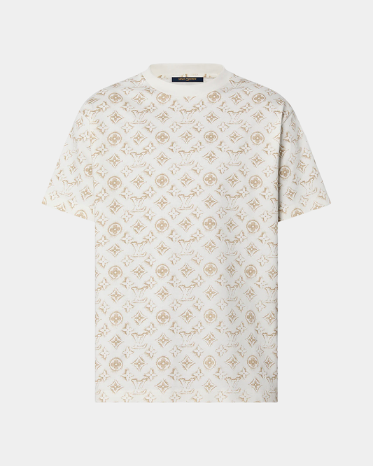 Louis Vuitton Monogram Cotton T-Shirt Beige - Creps City
