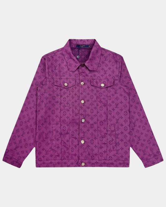 Louis Vuitton Monogram Denim Jacket Purple - Creps City