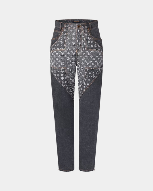 Louis Vuitton Monogram Flower Denim Pants - Creps City