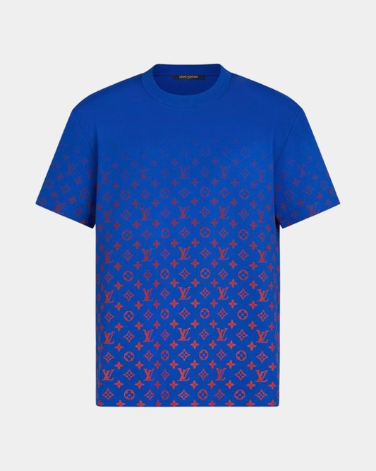 Louis Vuitton Monogram Gradient T-Shirt Bleu France - Creps City
