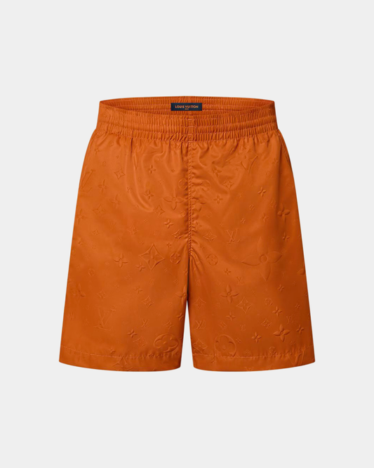 Louis Vuitton Monogram Nylon Swim Board Shorts Orange - Creps City