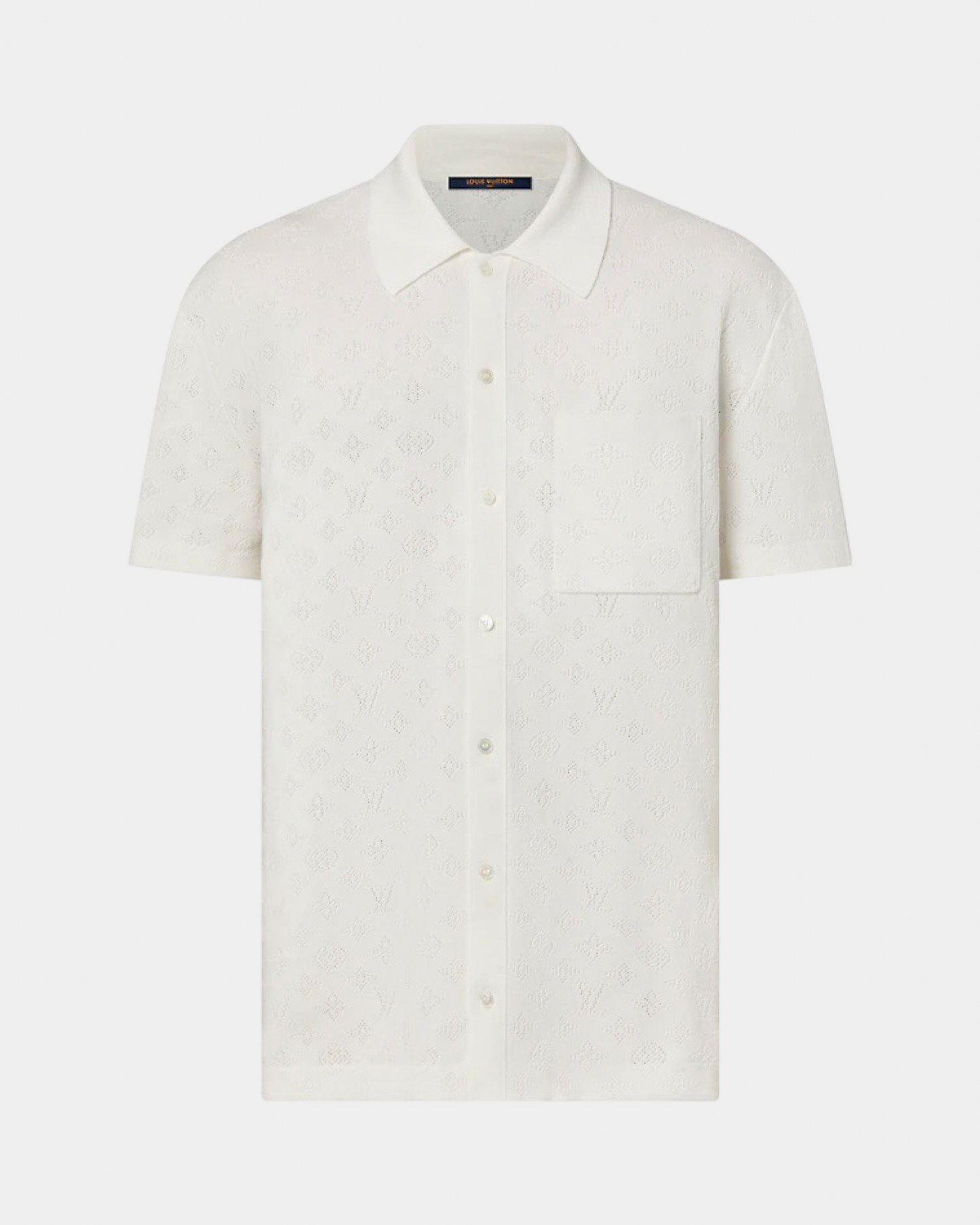 Louis Vuitton Monogram Pointelle Cotton Short-Sleeved Shirt - Creps City