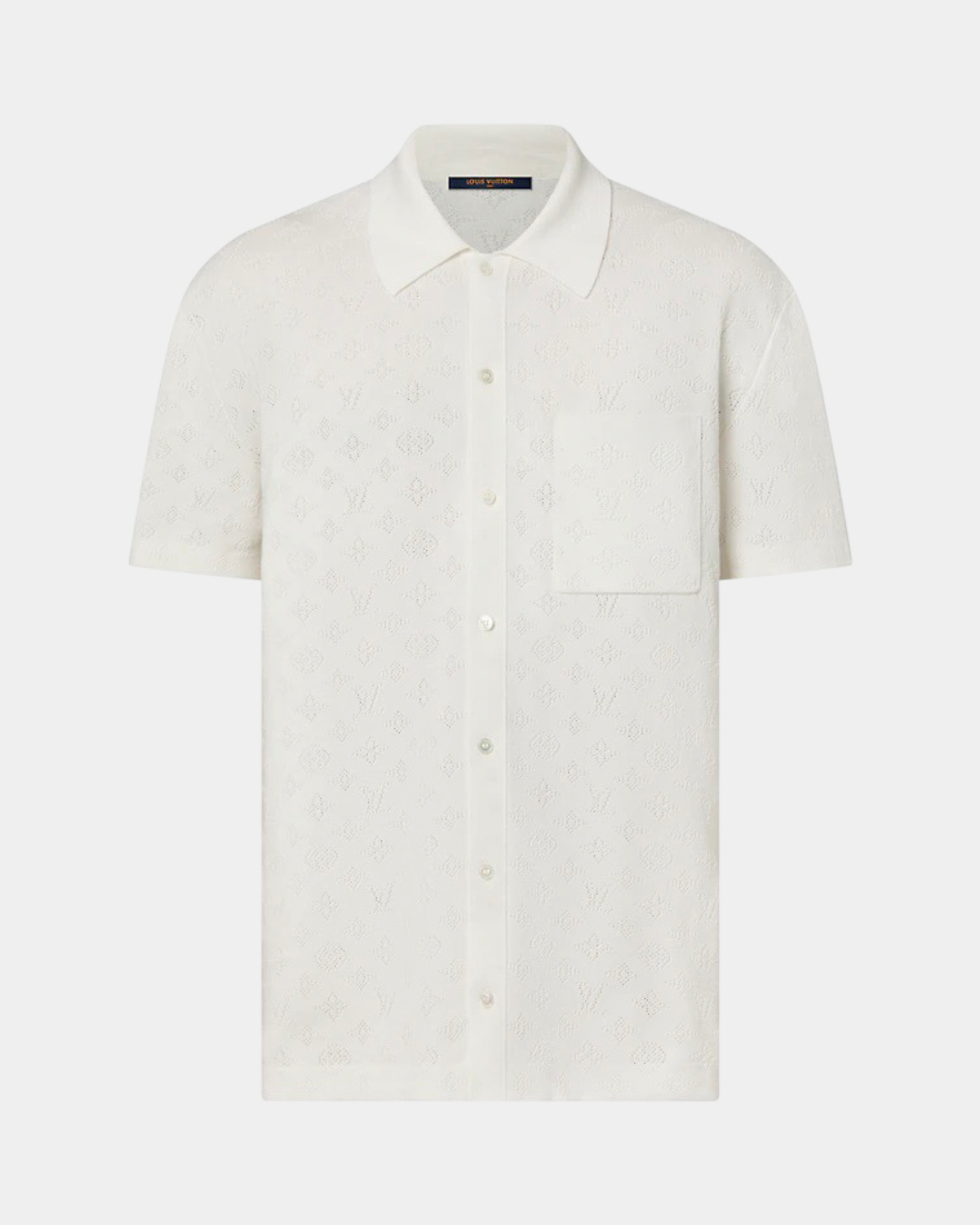 Louis Vuitton Monogram Pointelle Cotton Short-Sleeved Shirt - Creps City